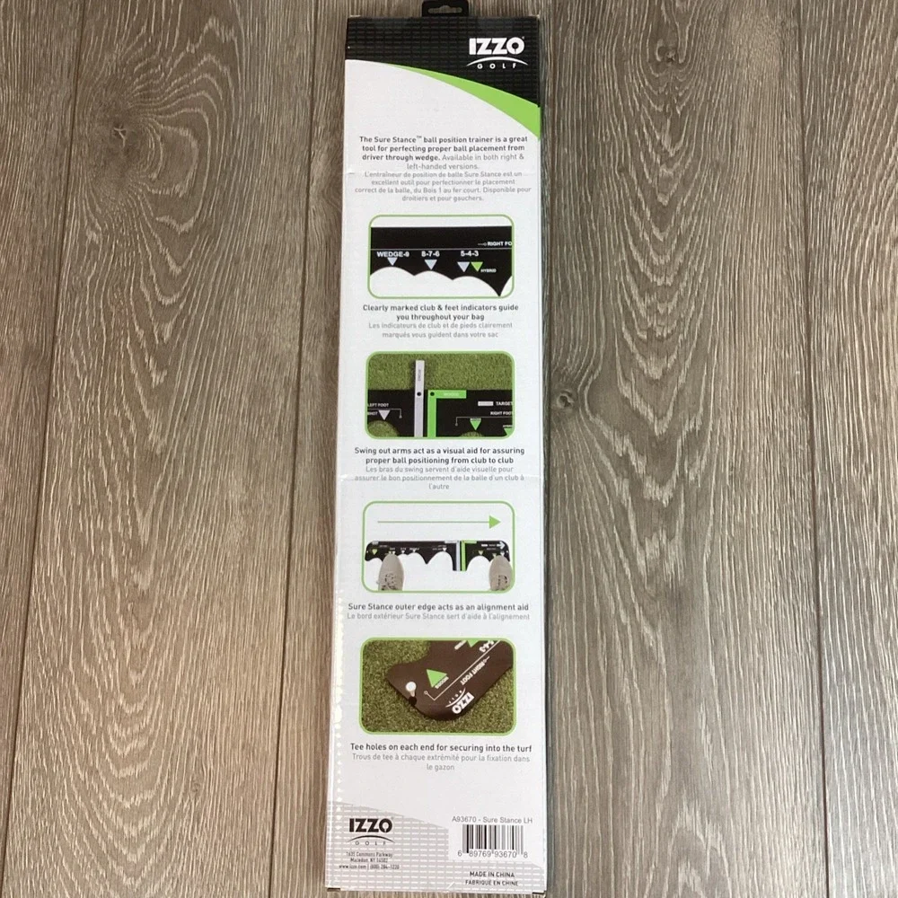 IZZO GOLF ' SURE STANCE '‎ BALL POSITION TRAINER ' LEFT HANDED ' GOLF TRAINER